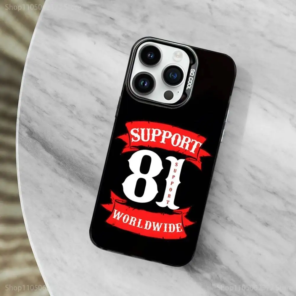 حافظة هاتف Hells Angels Moto-81 رائعة لهاتف iPhone 11,12,13,16,14,15, Mini, Pro,XS,MAX غطاء أسود غير لامع مقاوم للصدمات #3