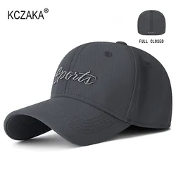 Markowa męska całkowicie zamknięta czapka z daszkiem 6 paneli wyszywane litery rozciągliwe czapki z męską czapka typu Trucker Gorras kości