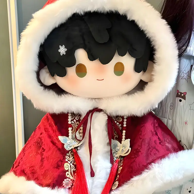 

Новогодний костюм для куклы 40 см: хлопковый наряд в древнем стиле с вышивкой, плащ, для сидячей позы, сменный, новый