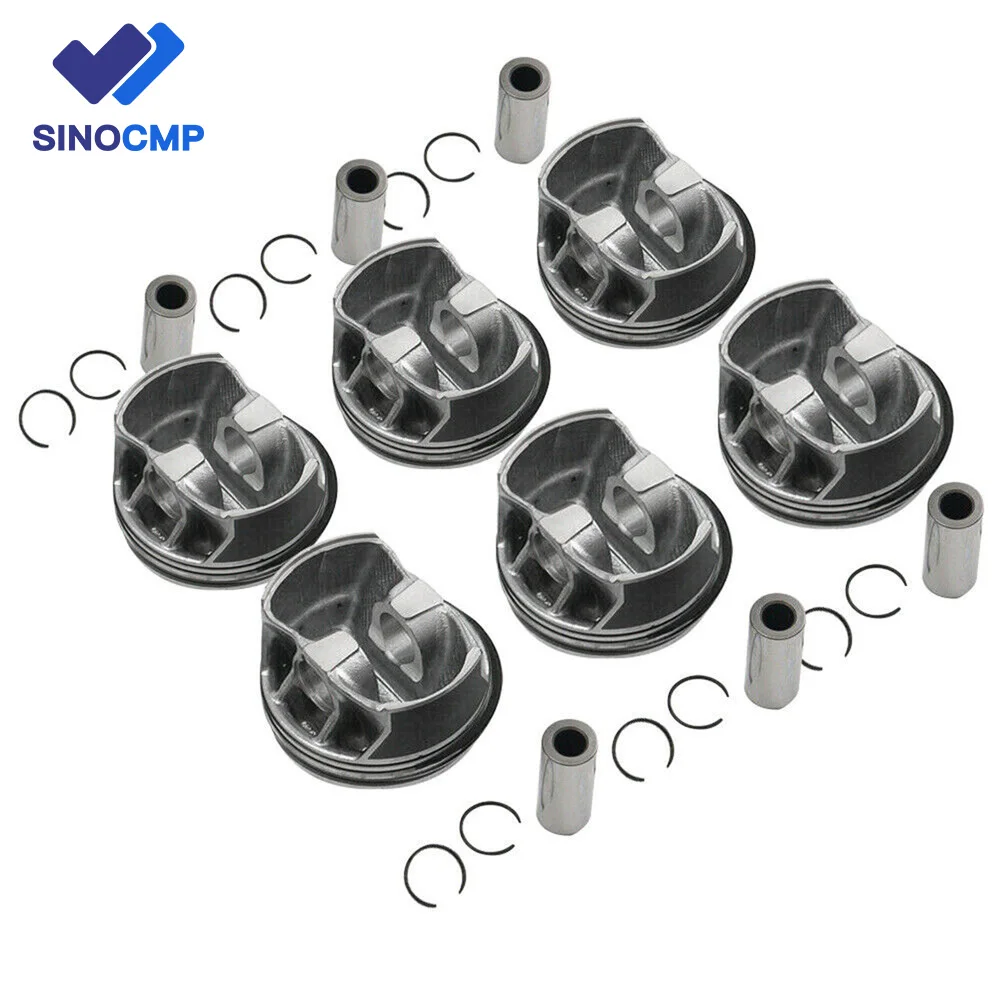 6PCS Engine Pistons Rings Φ88mm For M276 Mercedes-Benz W205 W212 X166 E400 M276 3.0T 2760300700 2760306517