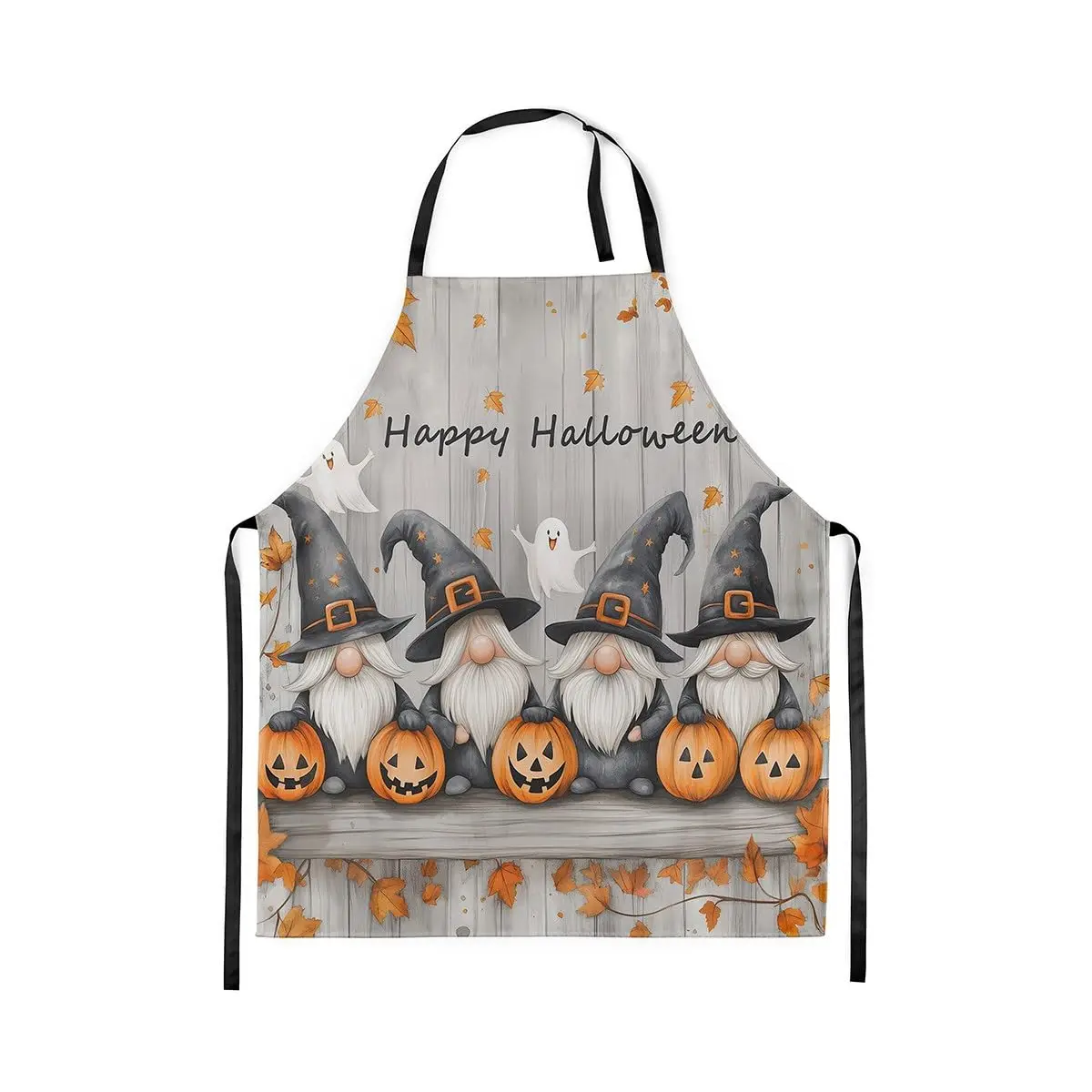 

Halloween Gnome Waterproof Apron Happy Halloween Apron, Pumpkin Lantern Kitchen Aprons Adults, Ghost Maple Leaf Cooking Aprons