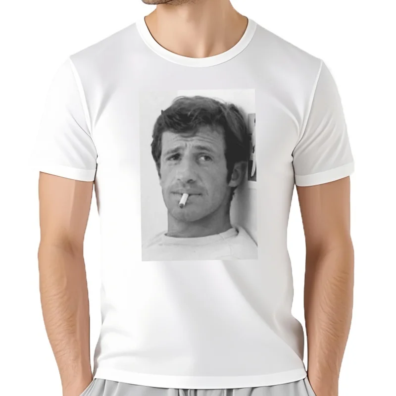 Camiseta de Jean Paul Belmondo para hombre, camisa de manga corta personalizada, divertida, ropa