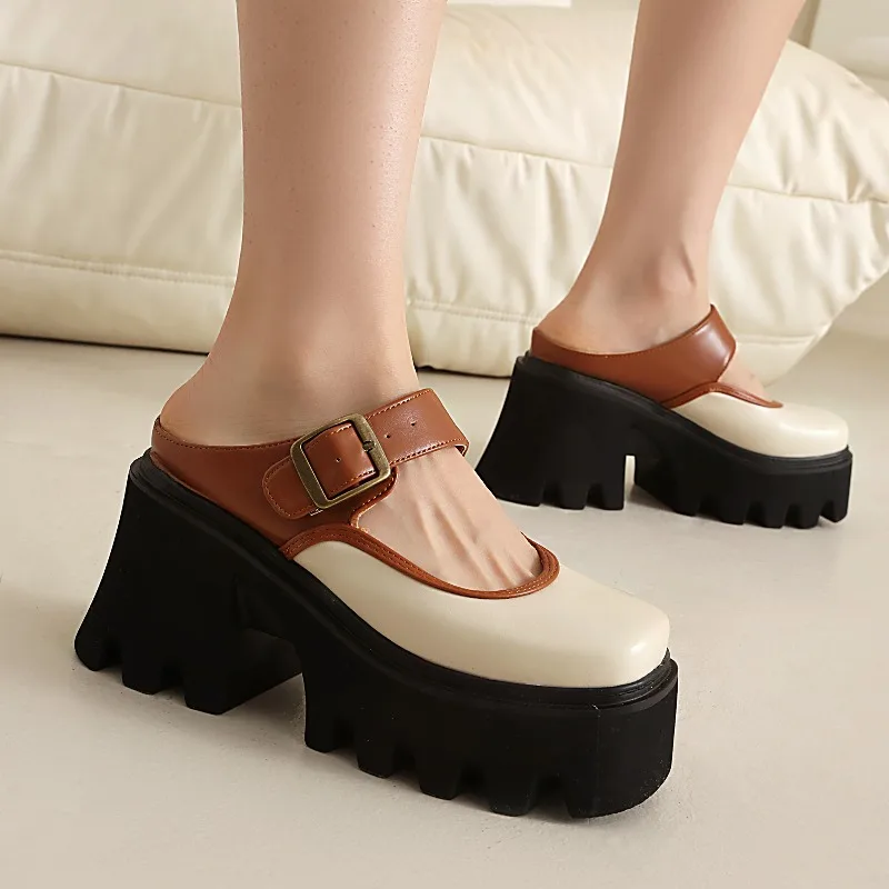 2026 Spring/Summer New Women's Sandals Square Toe Summer New Commuter Work Shoes Size 34-43