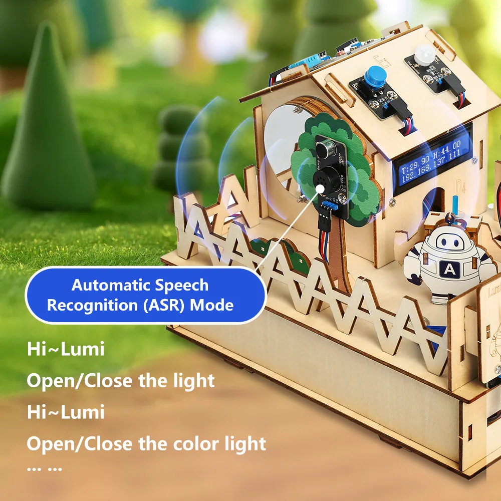 Комплект умного дома ACEBOTT «сделай сам» для Arduino, стартовый робот, проекты автоматизации, деревянный дом, Обучающий набор для ESP32