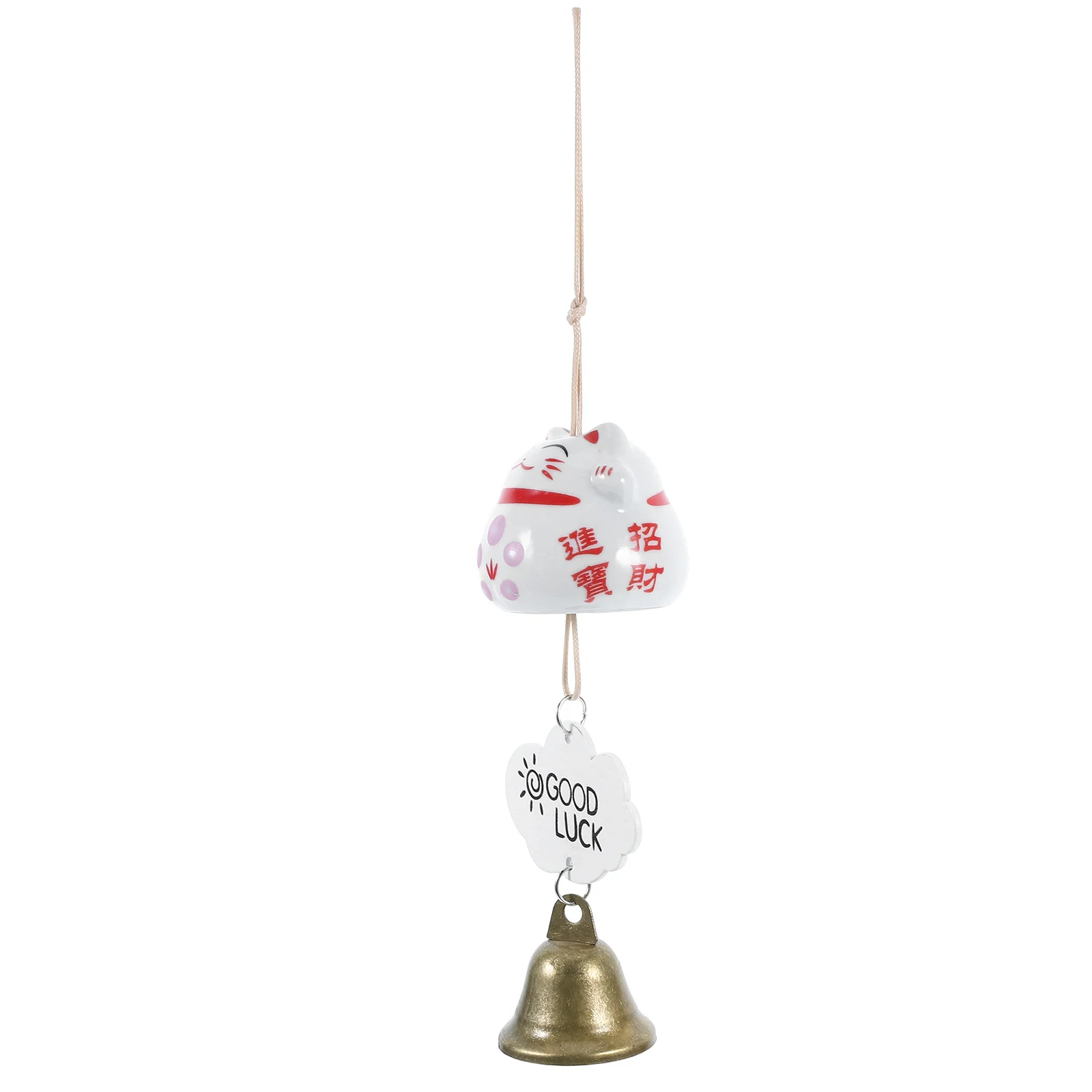 

1pc Ceramic Japanese Wind Chime For Outdoor Garden Patio Balcony Yard Hallway Vintage Hanging Bells Good Luck Wealth Feng Shui