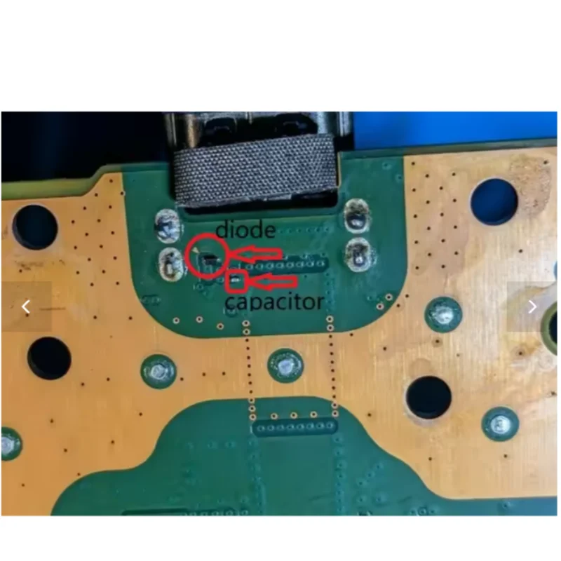 5-50sets For PlayStation 5 PS5 Backside-HDMI Port Connector Bottom Motherboard SMD marking 71 Diode Small Part Capacitor 0201
