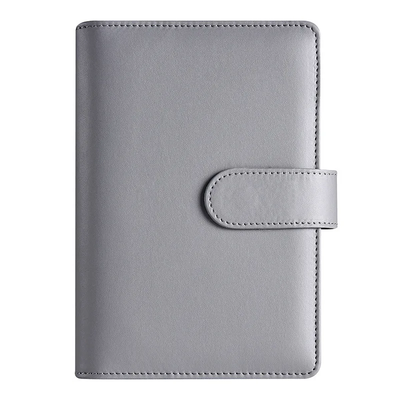 One Faux Leather A6 Budget Loose-Leaf Binder With Zipper Envelopes - Cash Budgeting & Financial Storage Notebook view 4