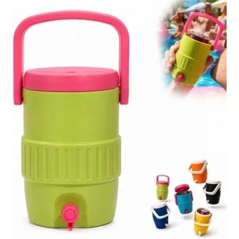 2026 NEW Barrel Shaped 3D Printed 12oz Can Cooler, Single Straight Body Drink Holder for Beach Bar Outdoor Beverage Storage