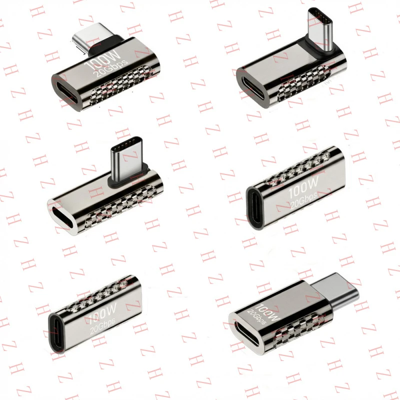

U+ Zinc Alloy USB 4.0 Right Angle Adapters 90/270 20Gbps USB-C Male to Female Ends【Wholesale private message sellers】