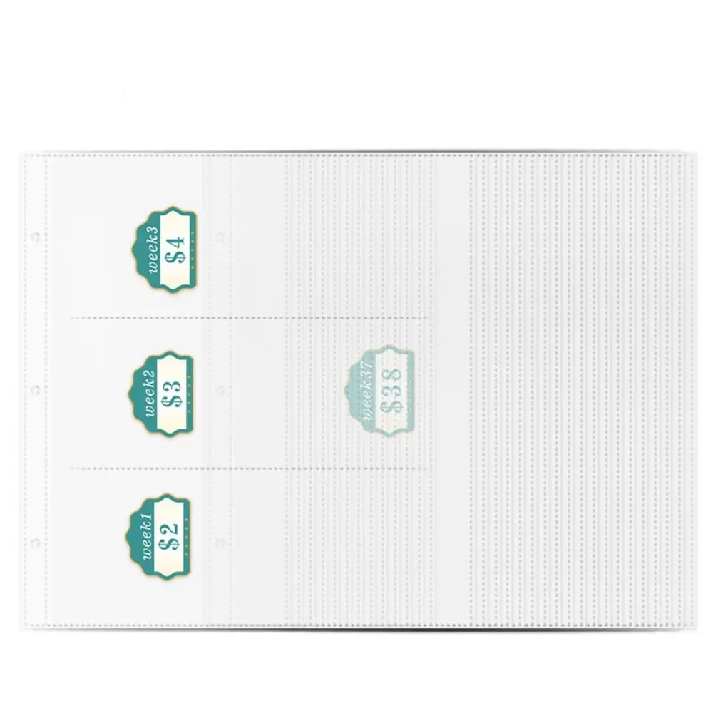 52 Weeks Envelope Challenge Binder Waterproof Colorful Money Saving Challenge Loose Leaf PU Leather Savings Challenge Book