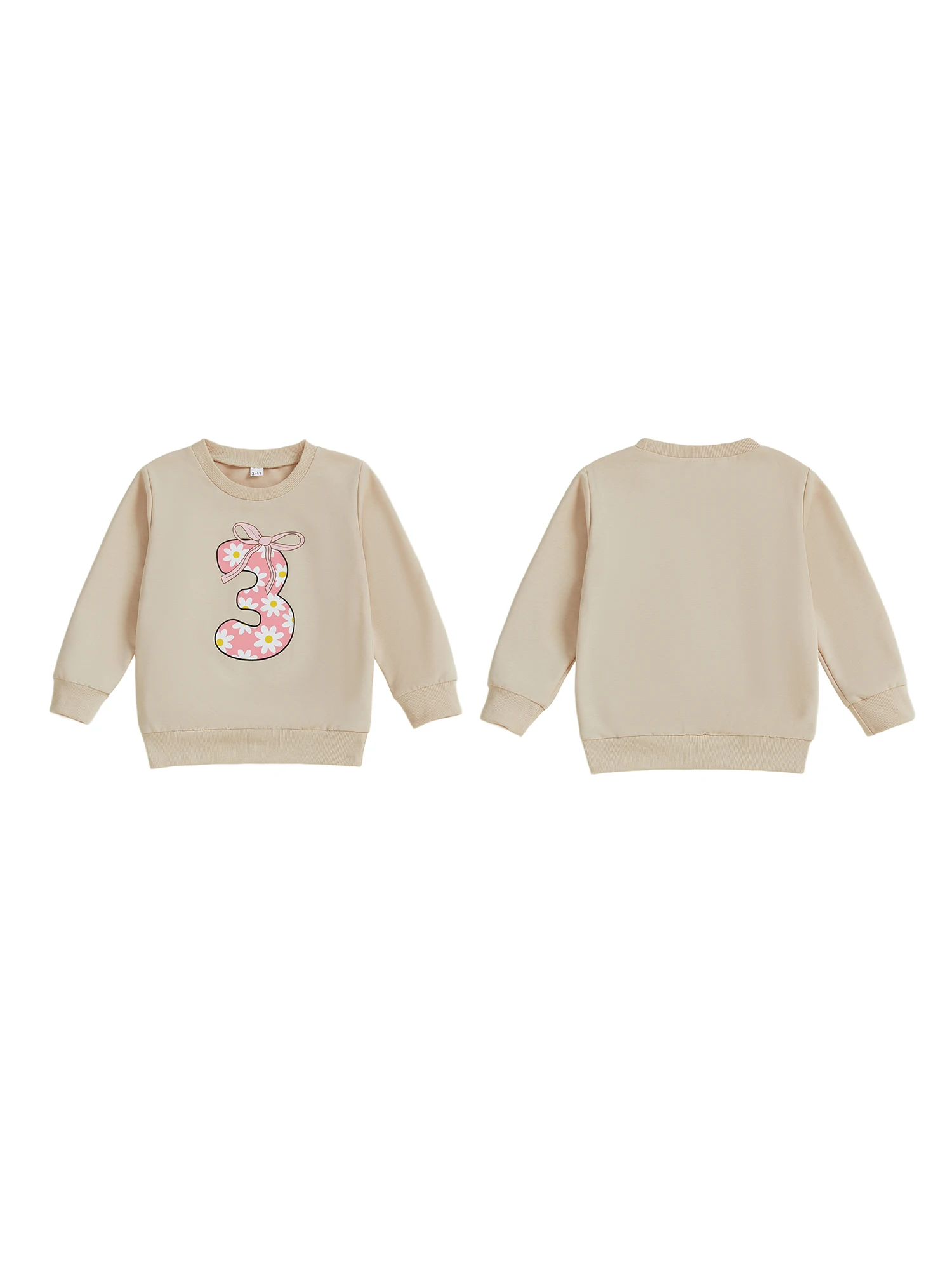 

Cute Baby Girls Birthday Hoodie Stylish Printed Crew Neck Pullover Long Sleeve Sweatshirt Top for Toddlers