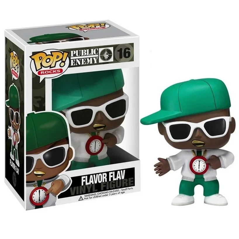 Funko Pop Rocks Public Enemy Flavor Flav 16# Singer Vinyl Figure Toy PVC Box Figure Collection Decoration Hot Anime Toys