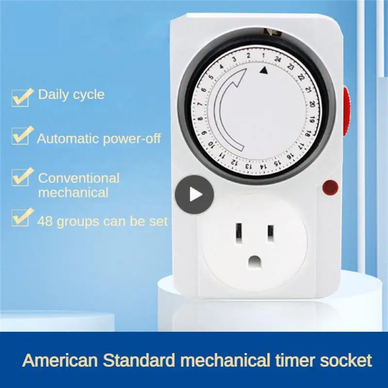 Hour Programmable Mechanical Timer Switch Universal Socket  Timer 220V 16A Europe Plug EU plug