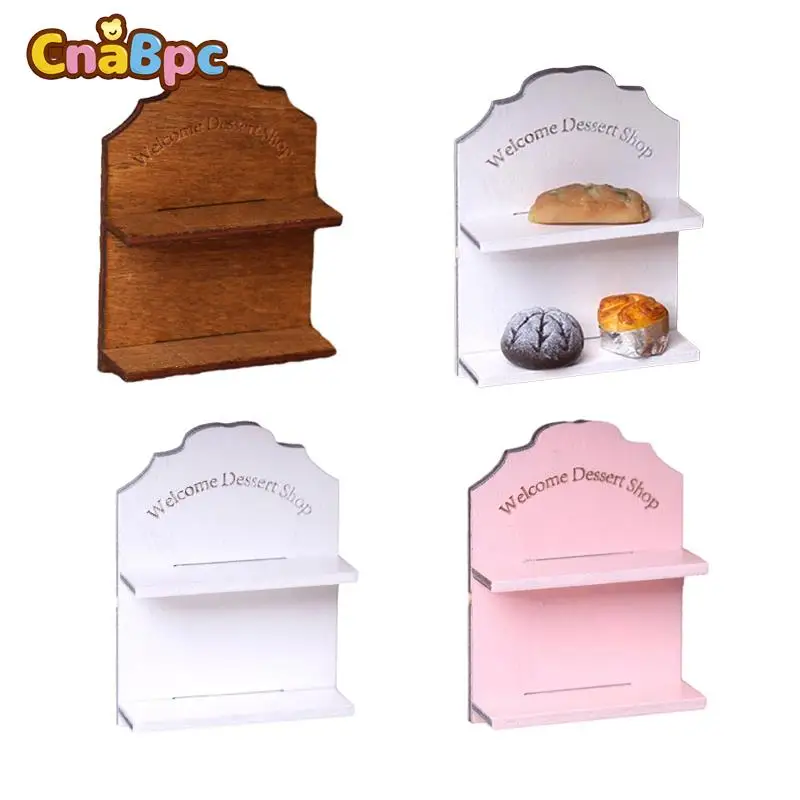 Estante de almacenamiento en miniatura para casa de muñecas, estante de bienvenida montado en la pared, Mini muebles de madera, modelo de casa de muñecas, accesorios de decoración del hogar, 1:12