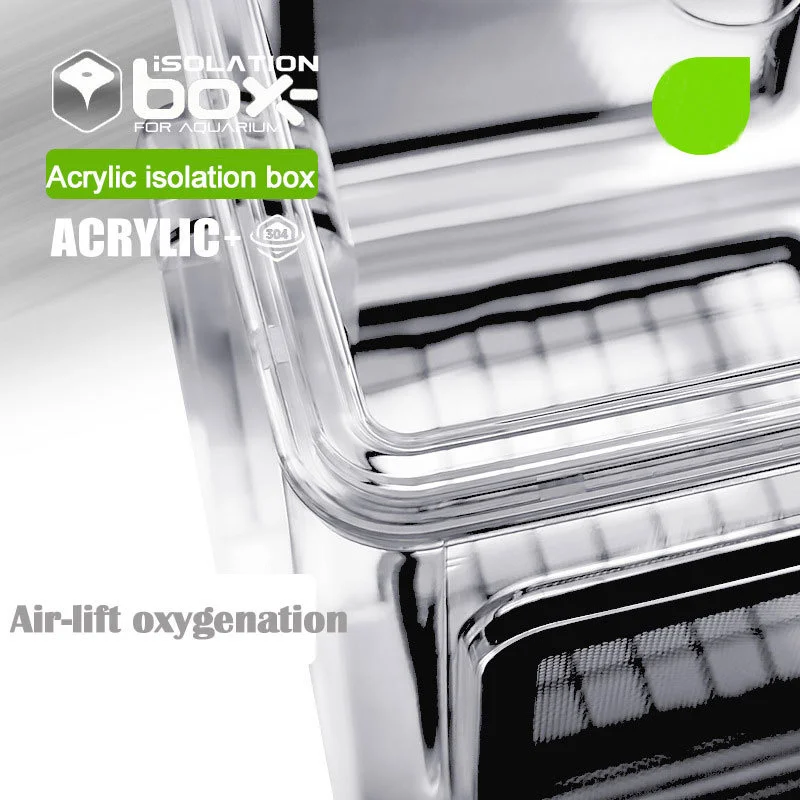 Aquarium Acrylic Fish Tank Isolation Box Pneumatic Spawning Incubation Box Ornamental Breeding Room Small Fry Stainless Steel