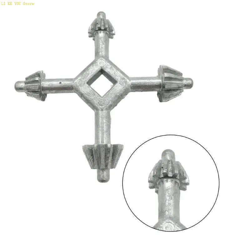 W3JE Functional Four Headed Tool Portable 4 in 1 Wrench Tool With Zinc Alloy Heads For Everyday Use