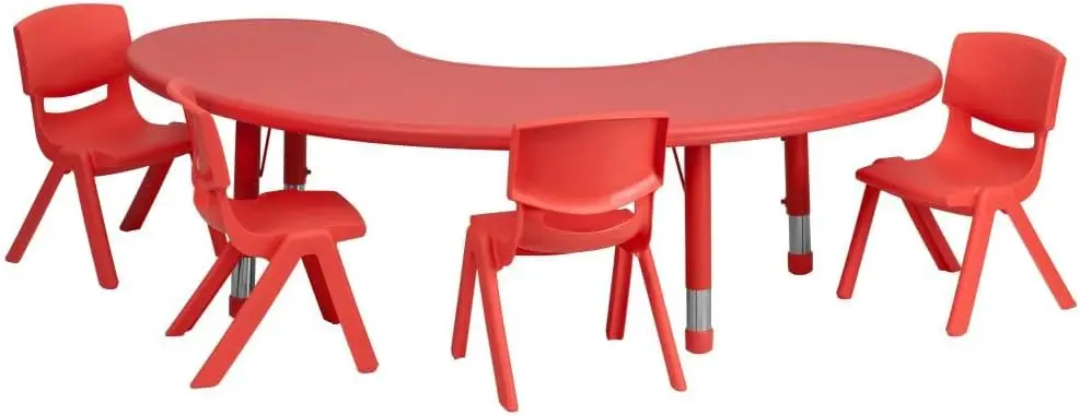 Furniture Half-Moon Activity Table Set, 35