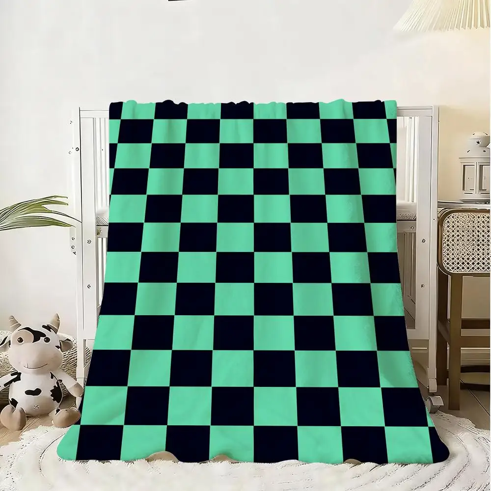 Japanese Anime Samurai Throw Soft Flannel Blanket Warm Knee Skin-Friendly Throw for Sofa Office Bed Traveling Winter Oversize
