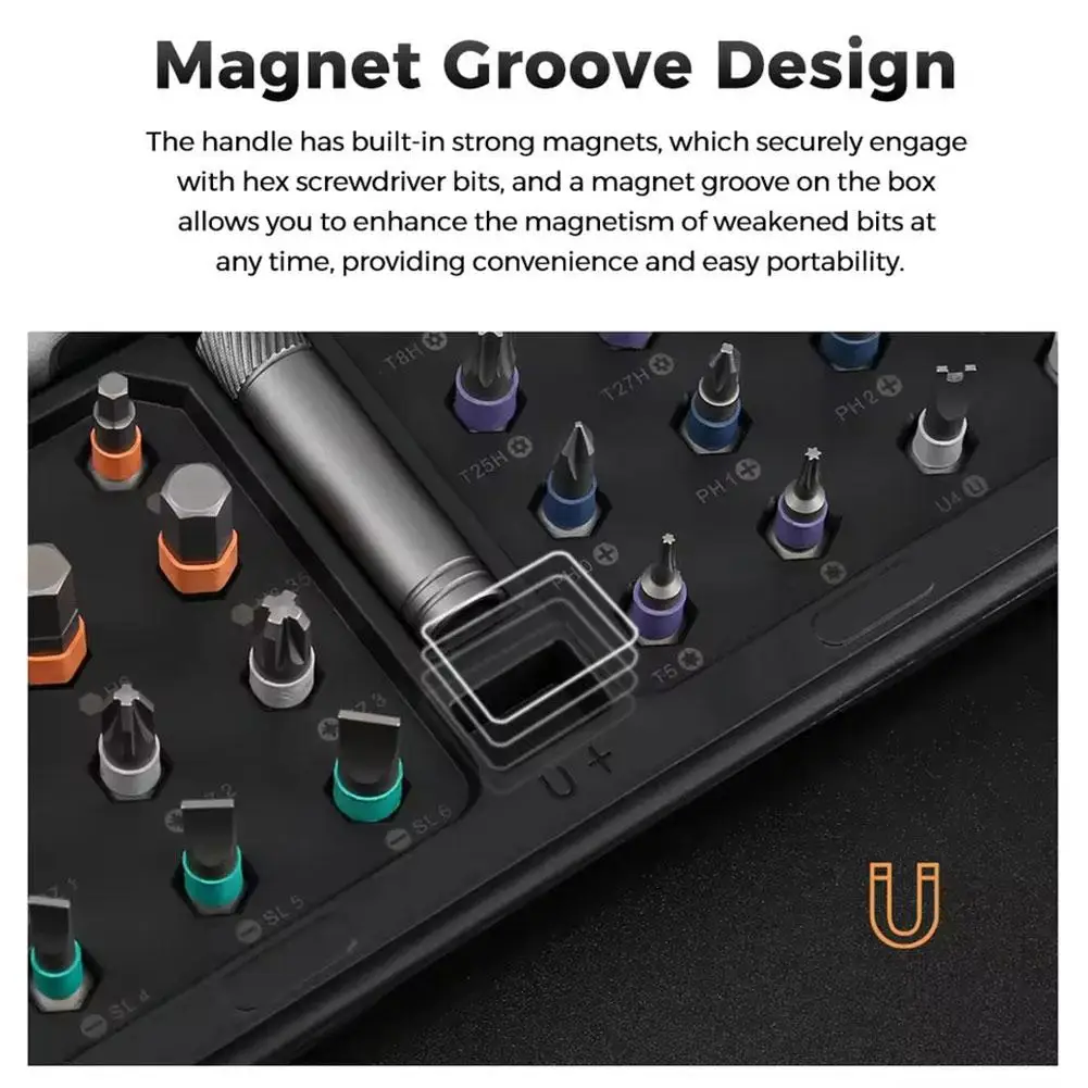 

Набор магнитных отверток с храповым механизмом - динамометрический инструмент с Т-образной ручкой и съемным магнитогером для самостоятельного использования и профессиональных инструментов DIY P5Z0