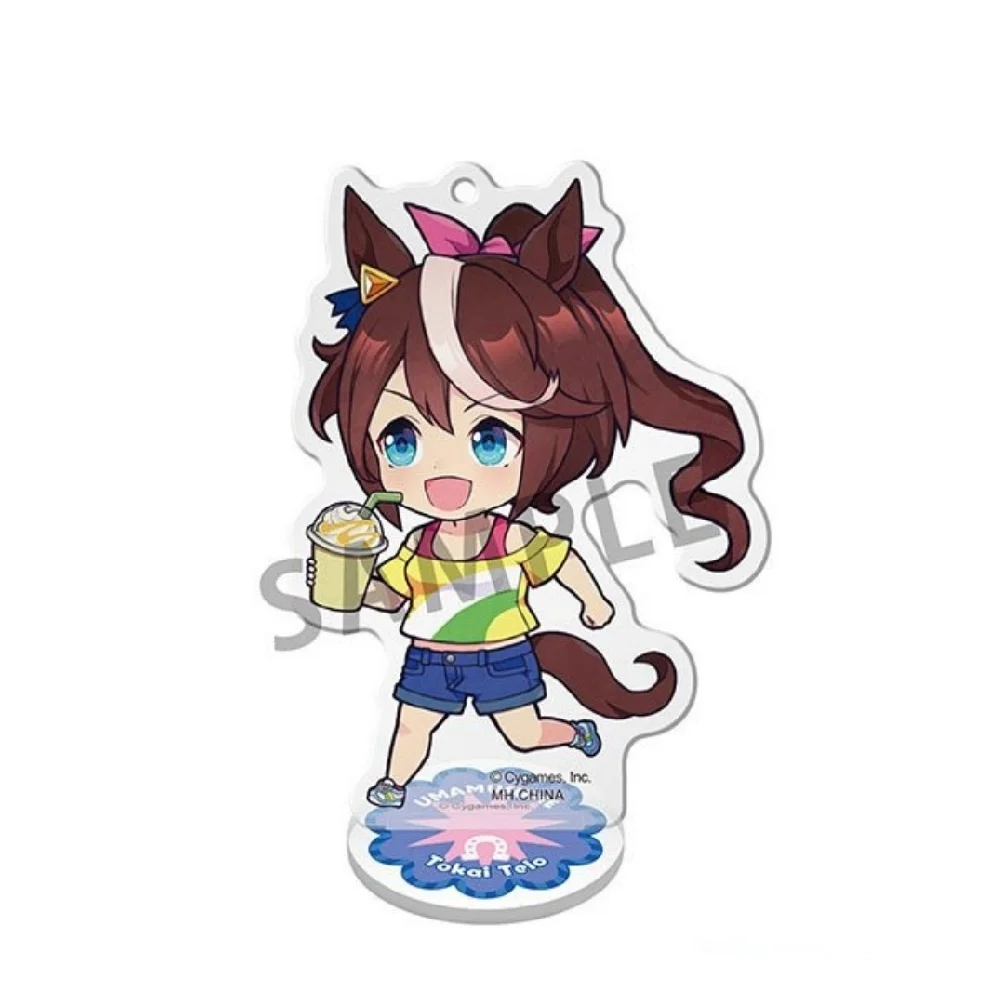 Uma Musume Pretty Derby 10cm Special Week Acrylic Stand Keychains Anime HorseGirl Cute Desktop Decor.
