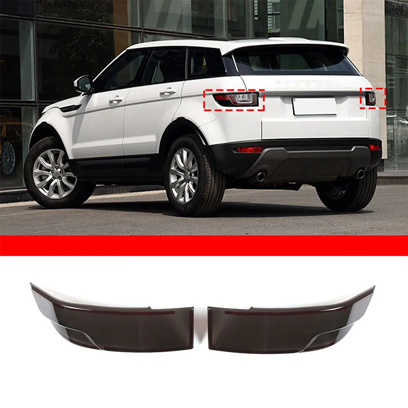 

cheya ABS Smoked Black Car Taillight Tail Light Lamp Decoration Cover for Land Rover Range Rover Evoque 2012-2019 Accessories