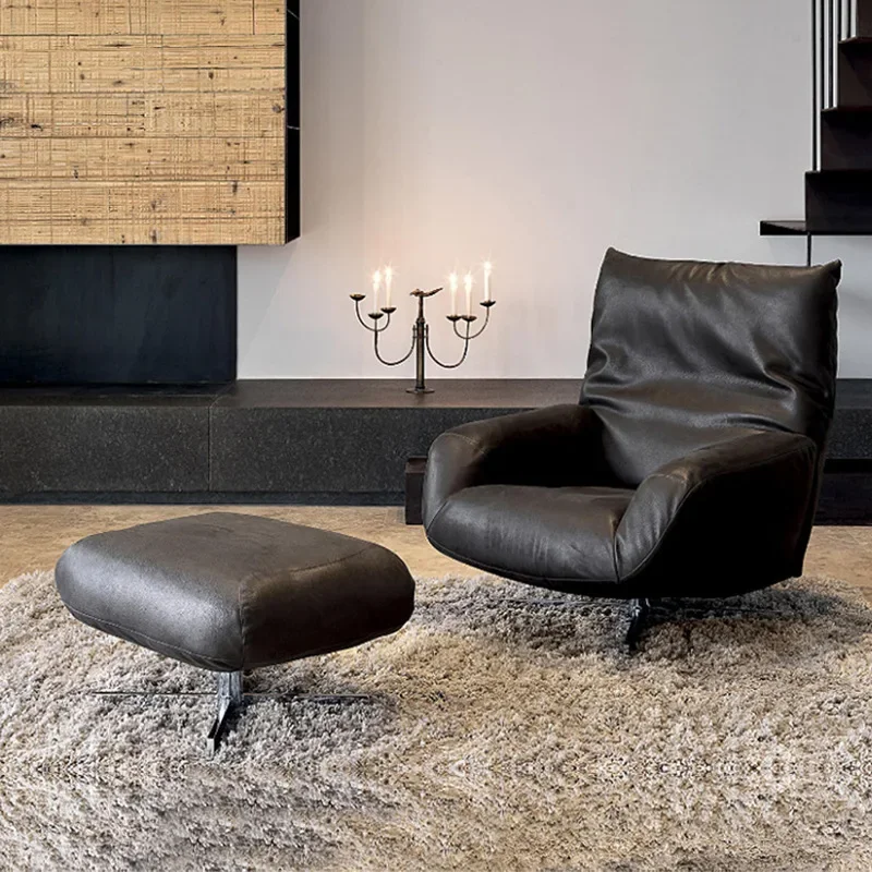 

Luxury Leather Living Room Chair Lounge Resting Comforts Ateliers Reception Negotiate Relax Chair Sillas Home Furniture SG40KT