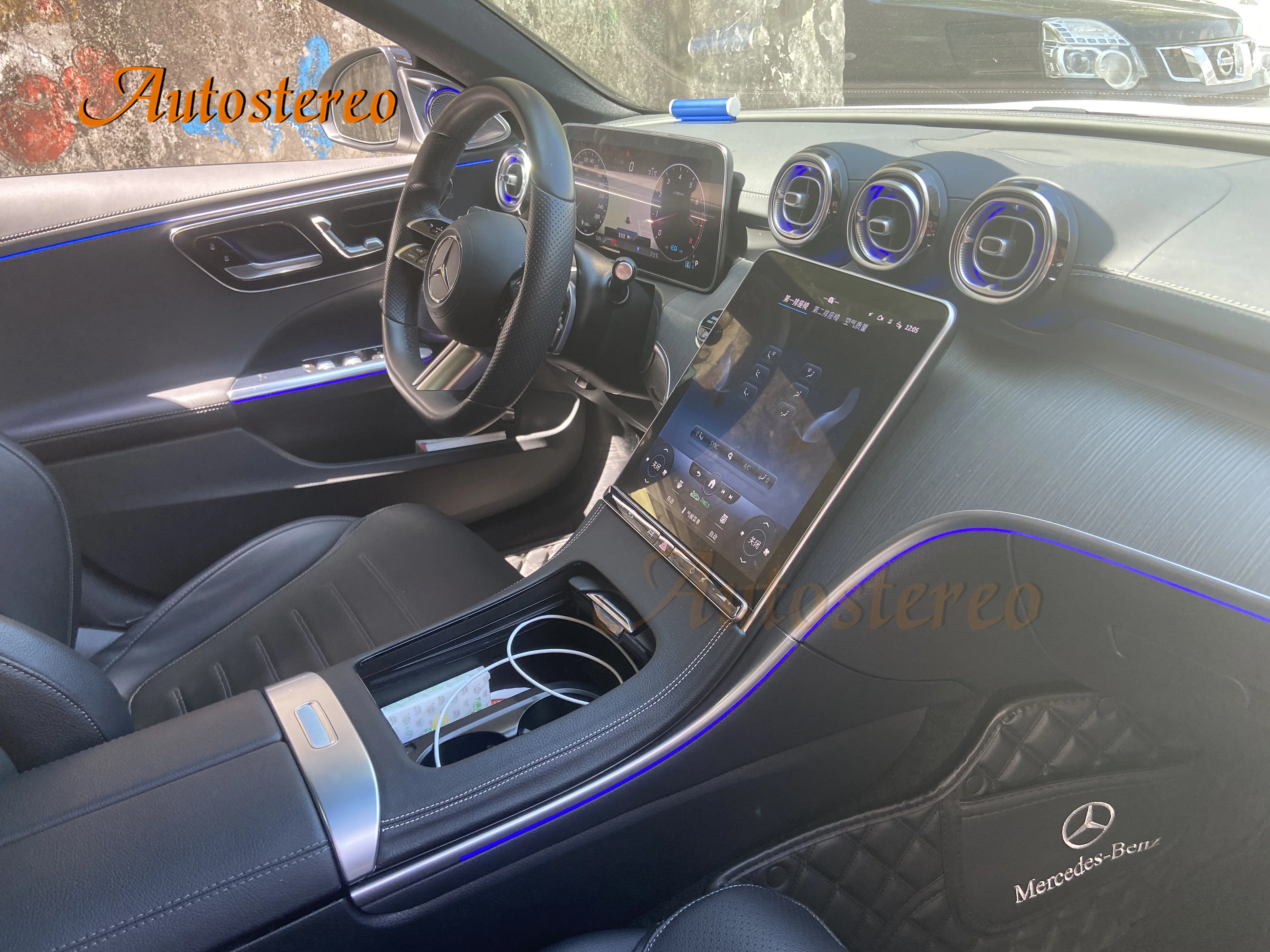 Per Mercedes Benz GLE classe C classe S EQE EQS pannello aria condizionata posteriore W206 C260L controllo della presa d\'aria posteriore dell\'auto