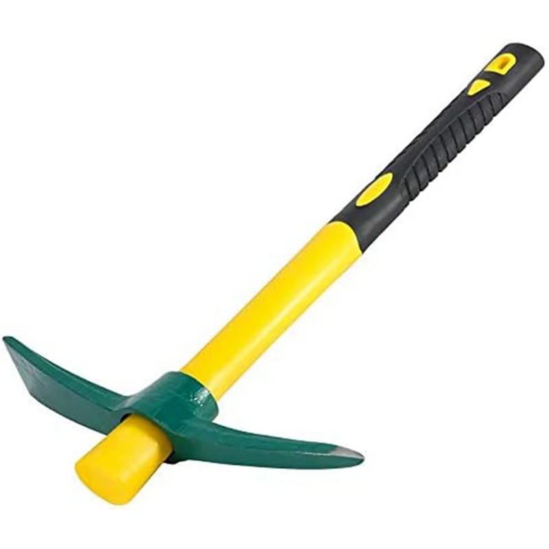 Heavy Duty Pickaxe Mattock Hoe For Gardening - Hand Pick, Digging Weeding Exploration Tool For Camping