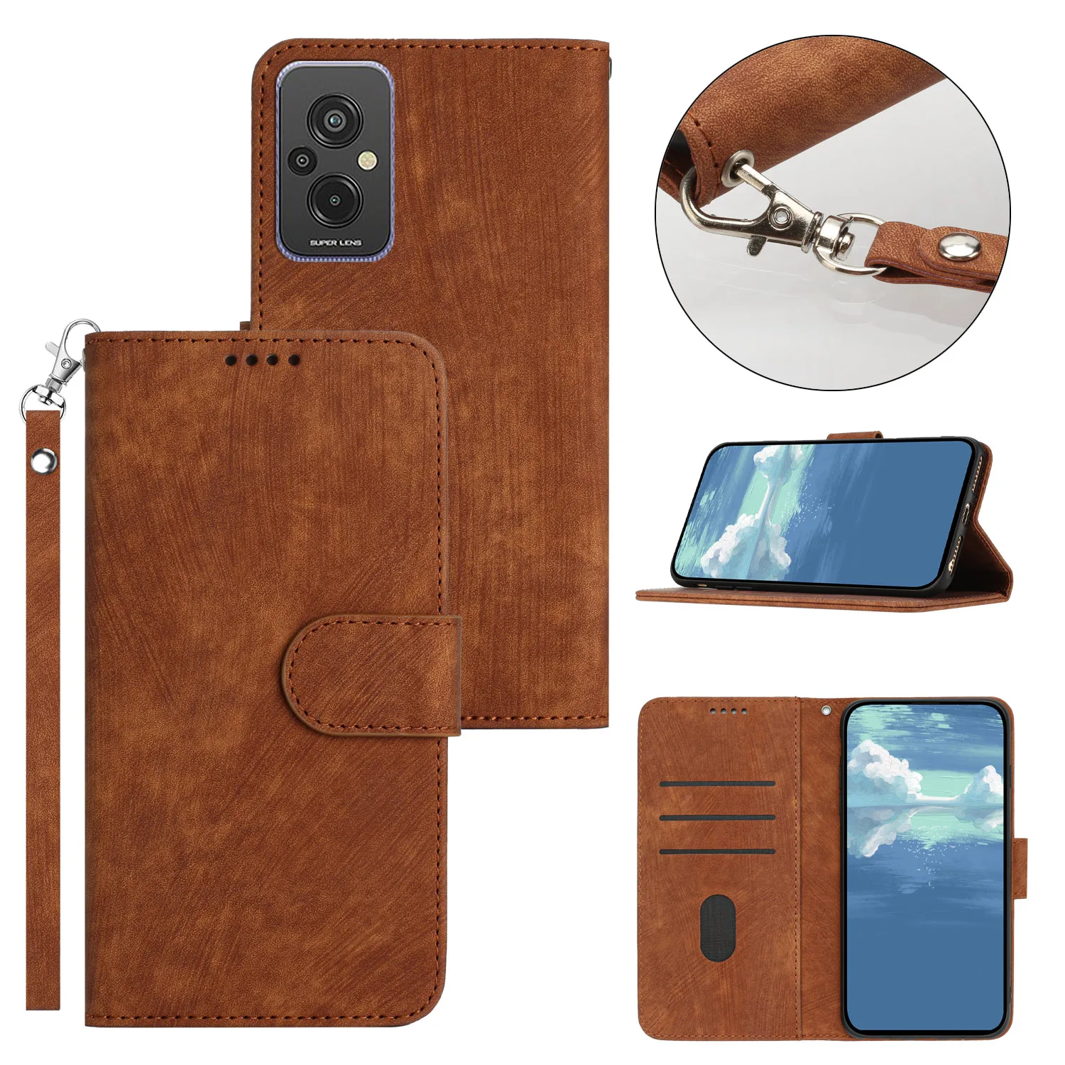 

Wallet PU Leather TPU Phone Cases For MOTO G Play G60 G52 G200 Stylus Edge 30 S30 X30 5G 2022 Stripe Case Photos Frame 100pcs