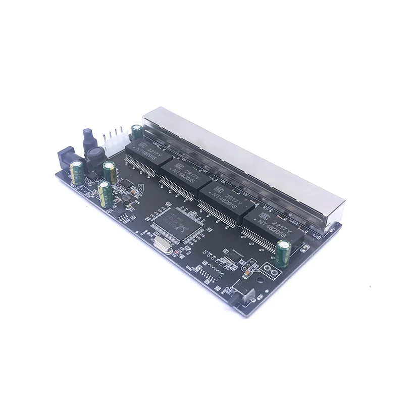 8-port 10/100/1000M POE 48V(400W-600W) 802.3BT/Class10 managed switch modul PCB