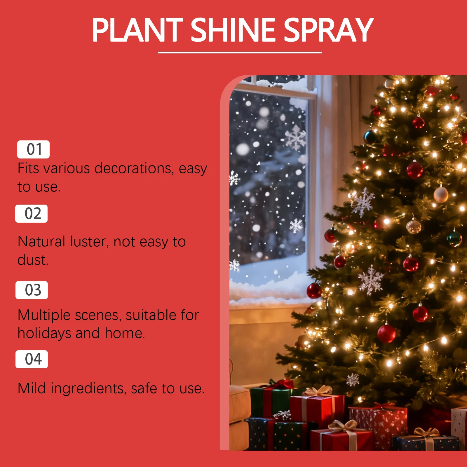 Plant Shine Spray Clean & Shine Artificial Plants Wreaths Decor Dust Remover Luster Enhancer Tree Glitter Spray Enhance Atmosphe