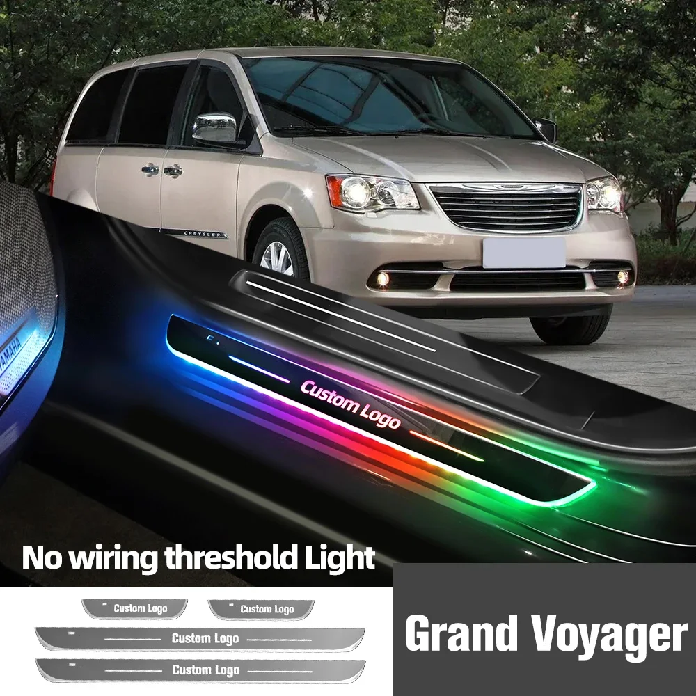 

For Chrysler Grand Voyager 2007-2016 2012 2013 Car Door Sill Light Customized Logo LED Welcome Threshold Pedal Lamp Accessories