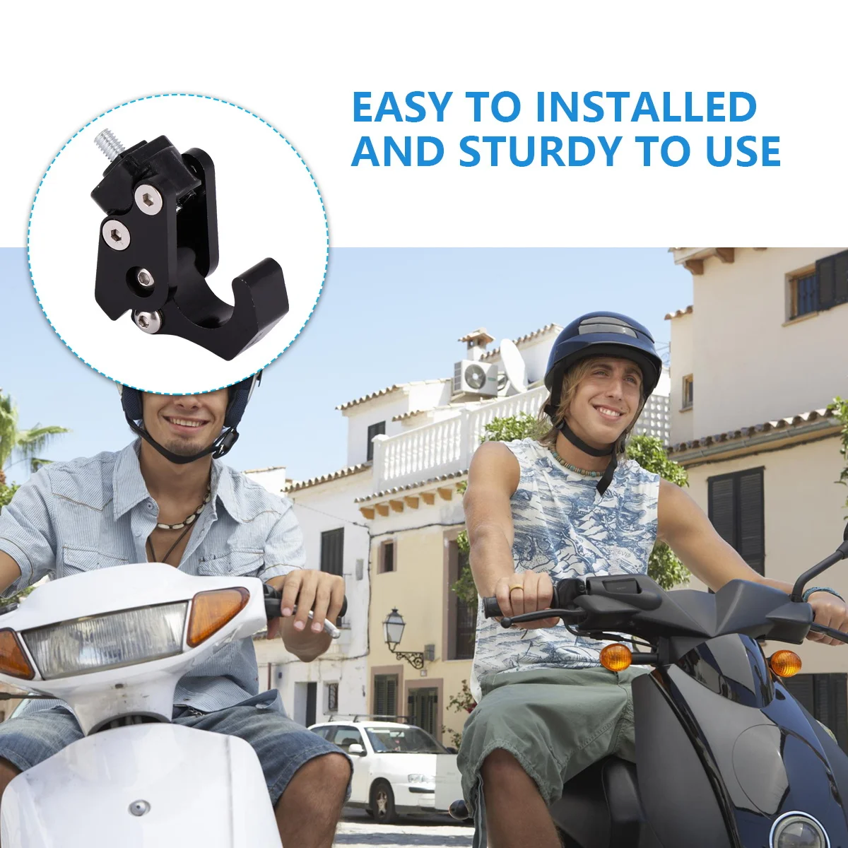 

Foldable Hook Aluminium Alloy Motorcycle Hook Sturdy Space-Saving Motorbike Accessories Smooth Surface Hanger For