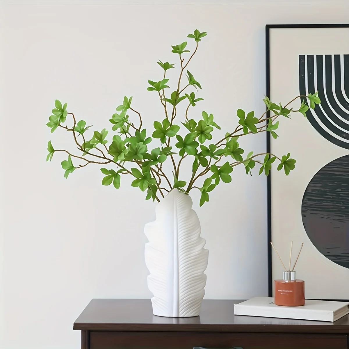 3 stücke, simulierte Grünpflanzen, Wohnzimmer blumen dekorationen, Esstisch dekorationen mit gefälschten Blättern, simulierte Blume – Detail 2