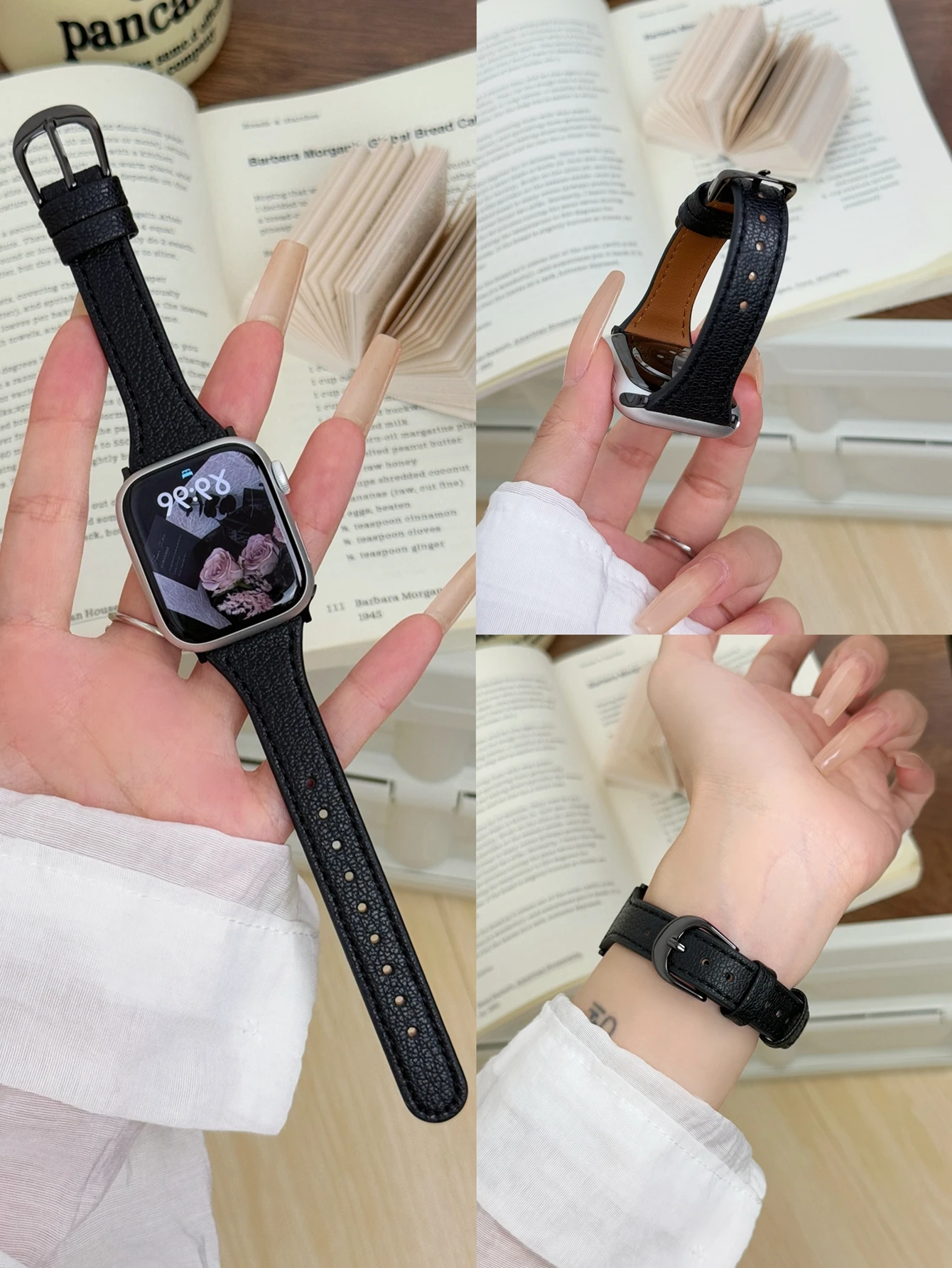 Fashion Leather loop Correa For Apple Watch band Series Ultra 11/10/9/8/7/6/5/ 38mm 40mm 41mm 42mm 44mm 45mm 46mm 49mm Strap