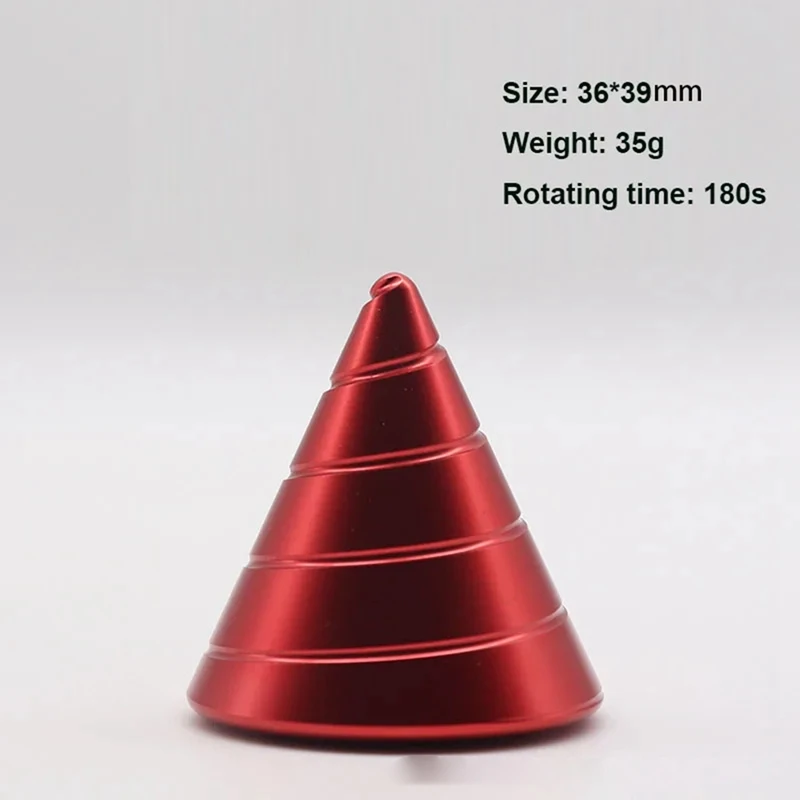 Table Fidget Toy Rotating Cone Gyroscope Office Desk Fidget Toy Optical Illusion Flowing Finger Toy