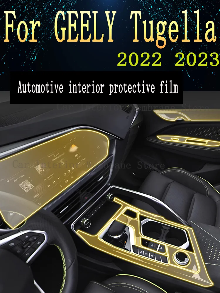 

Для GEELY Tugella 2022 2023, автомобильная пневматическая панель коробки передач, GPS-Навигационный экран, интерьер, фотоэлементы, защита от царапин