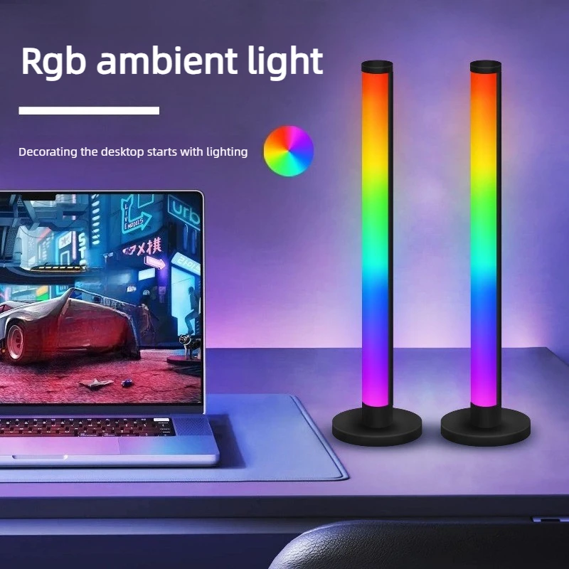 LED desktop colorful sound-picking light, gaming music rhythm light, RGB atmosphere light, voice-controlled music rhythm