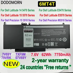 New 6MT4T 7.6V Li-ion Battery For DELL Latitude 14 5470 E5470 15 5570 E5570 15 3510 M3510 Laptop 7V69Y TXF9M 79VRK 07V69Y