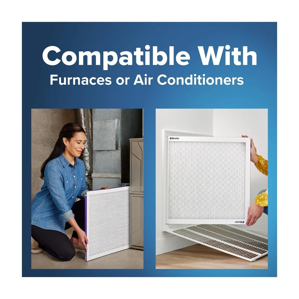 20x25x1 فلتر هواء HVAC MPR 1500 MERV 12 صديق للحساسية كهرباء 2 حزمة حماية من الفيروسات البكتيريا والغبار