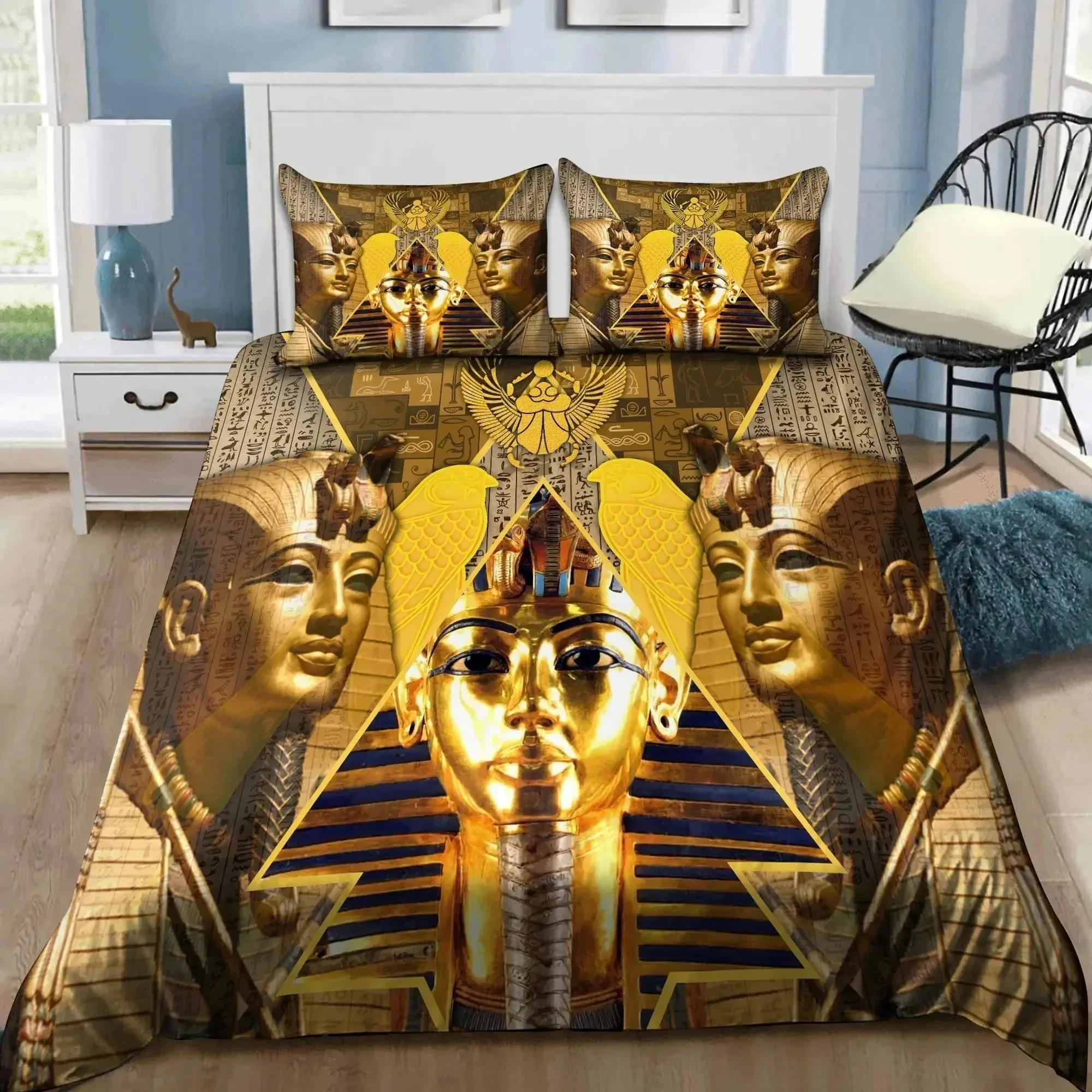 Ancient Egypt Anubis 3D NEW Duvet Cover Pillowcase Bedding Set Adult Boy Girl Bedroom Decoration Children Single Double Large