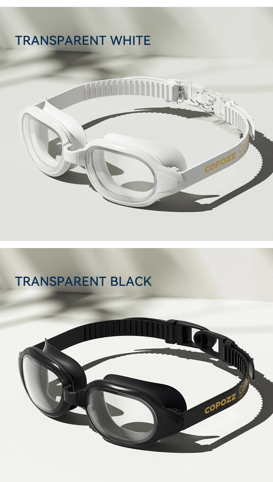 COPOZZ Schwimmbrille Myopie 0 -1,5 bis -7 Männer Frauen Langlebige Anti-Fog-UV-Schutz Wasserdichte Schwimmbrille Schwimmbrille – Detail 16