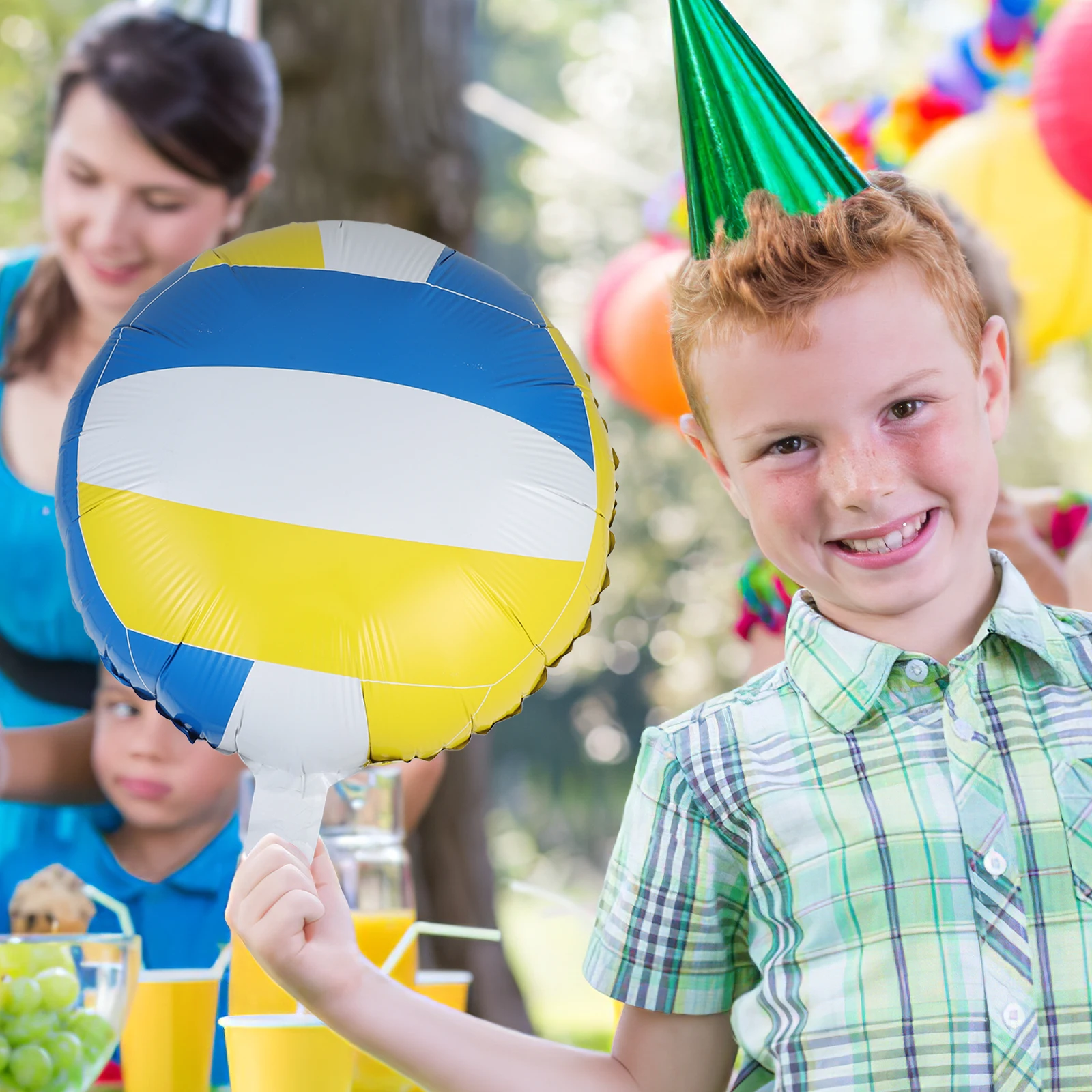 

6pcs Volleyball Balloon 18 Inch Inflatable Sports Ball Party Decorations For Beach Birthday Outdoor Game Theme