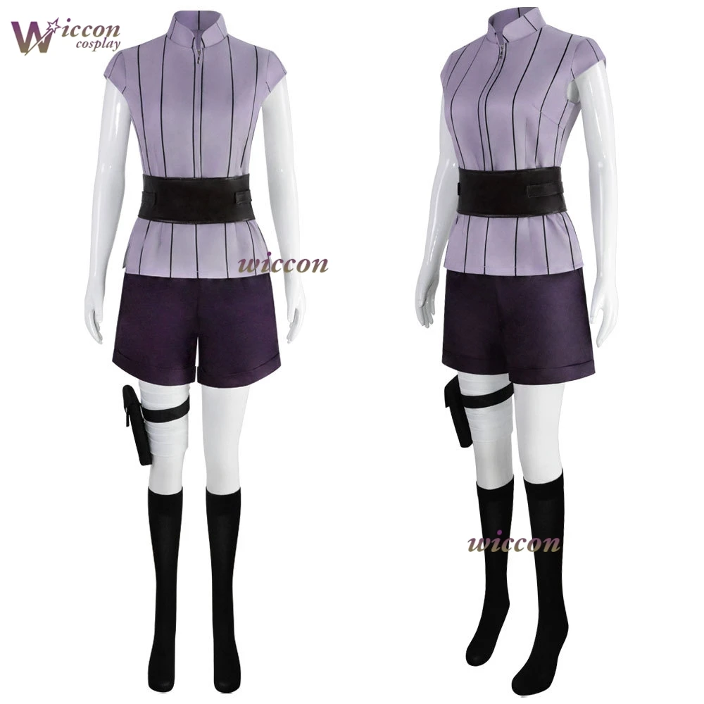 WonkaCos Hyuga Hinata Cosplay Costume Wig Women Outfits Halloween Carnival Party Suit Purple Long Cute Wig view 4