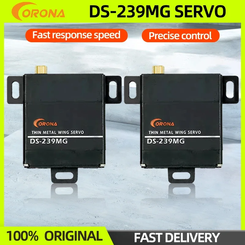 

Corona DS239MG Digital Servo DS-239MG Slim Wing Metal Gear Servo 4.6kg/0.15sec/22g For RC Fixed-Wing Airlane Glider Robot Parts