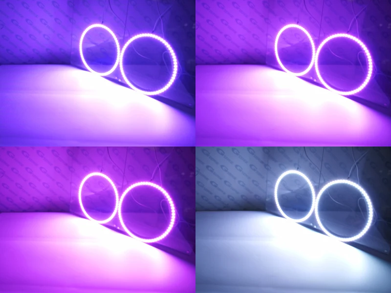 For Volkswagen VW Golf Mk1 Mk2 GTI RF Remote Bluetooth-Compatible APP Multi-Color Ultra Bright RGB LED Angel Eyes Kit Halo Rings