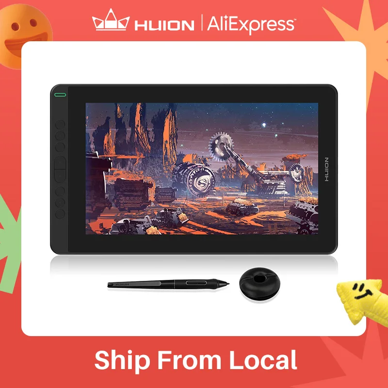 

HUION Kamvas 13 Graphic Tablet Monitor 120%sRGB Battery-Free Pen Display Drawing Monitor 8192 Levels Pen with Express Keys Gamut