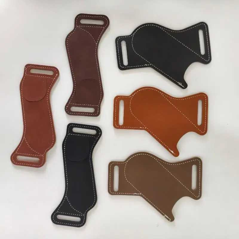 1pc Folding Folding Knife Belt Pouch PU Leather Scratch Resistant Storage Sheath Folding Knife Pocket Knife Camping Storage Tool view 5