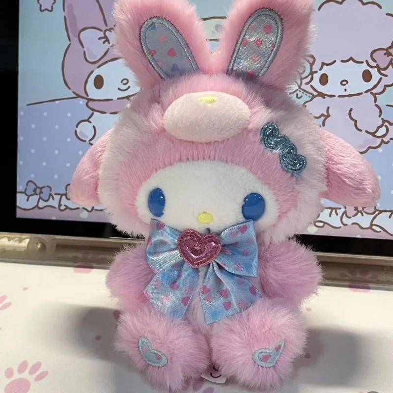 Kawaii My Melody Sanrio Children Cartoon Cute Plush Toys Key Chain Schoolbag Decoration Doll Pendant Christmas Gifts for Girls