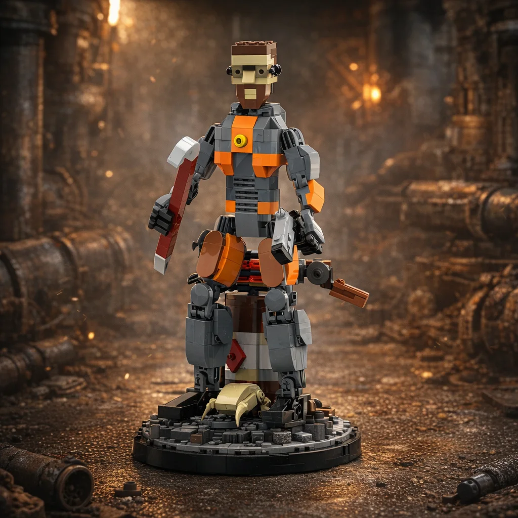 

MOC Classic Game Scientist Hero Building Blocks Crowbar Warrior HEV Suit Figure Model DIY Bricks Gift for Men Adult Fans